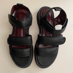 Staud Crew Leather Platform Sandals